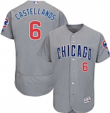 Cubs 6 Nick Castellanos Gray Flexbase Jersey Dzhi,baseball caps,new era cap wholesale,wholesale hats